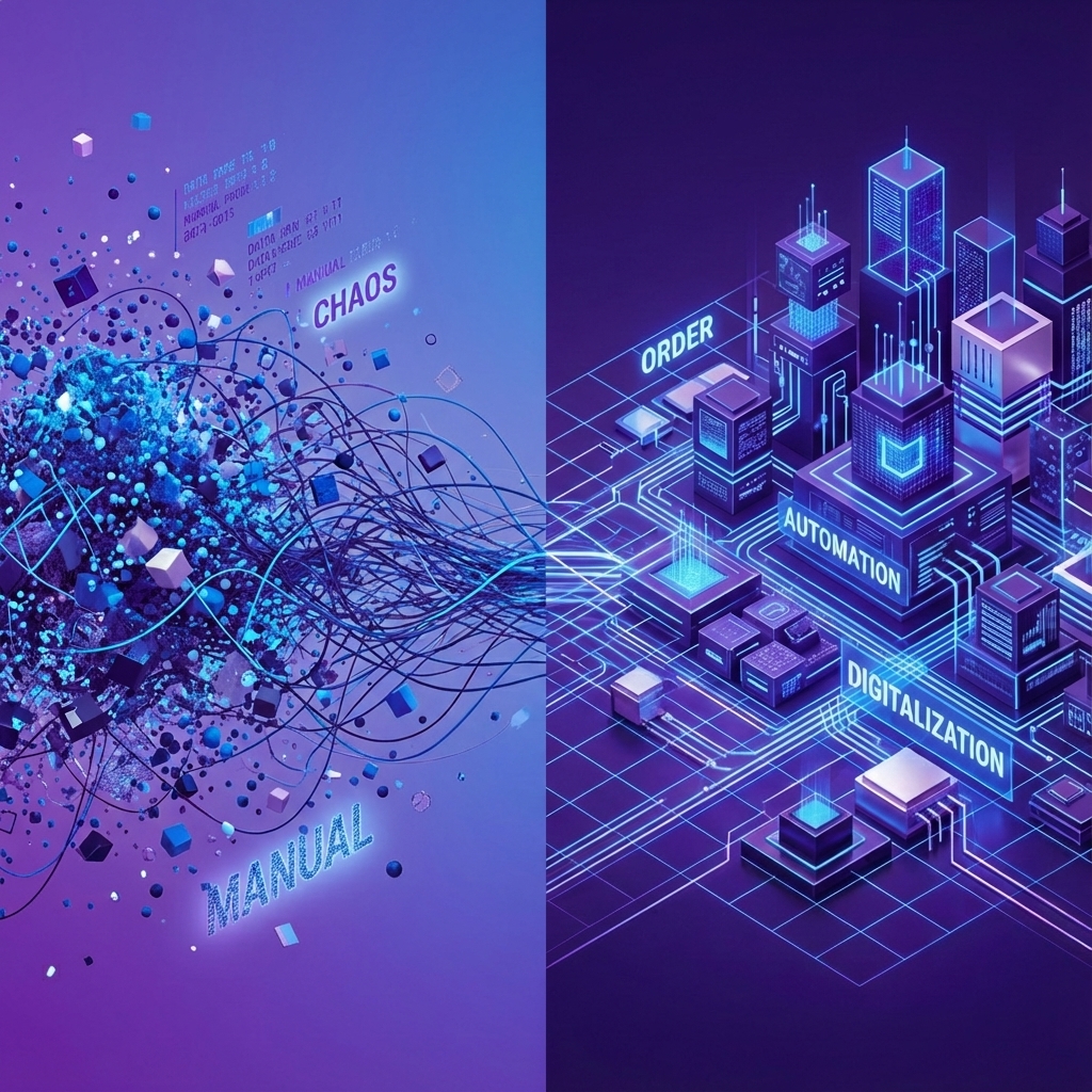 Abstract digital structure visualization